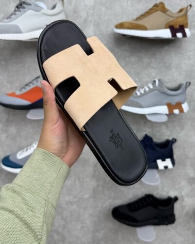 Hermes Slippers Zalm