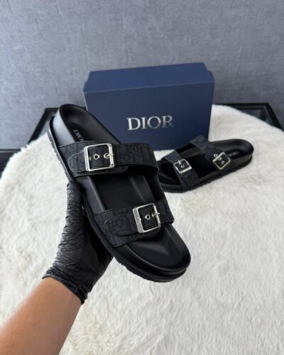 Christian Dior Aqua Oblique Black on Black Sandal