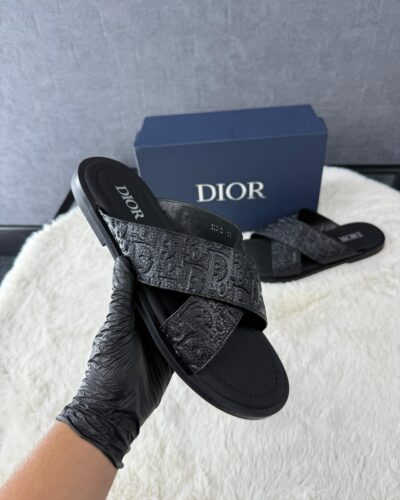 Christian Dior Alias Sandals Gravity Leather Black