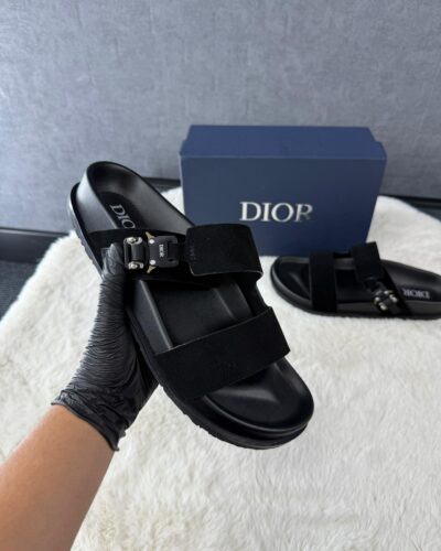 Christian Dior Aqua Black Suede Sandal