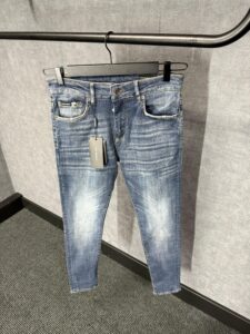 Docle & Gabbana Light Blue Jeans Orange Logo