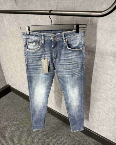 Docle & Gabbana Light Blue Jeans Orange Logo