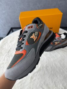 Louis Vuitton Run Away Sneakers Grey Orange - Afbeelding 4