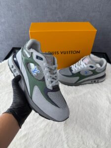 Louis Vuitton Run Away Sneakers Grey Green