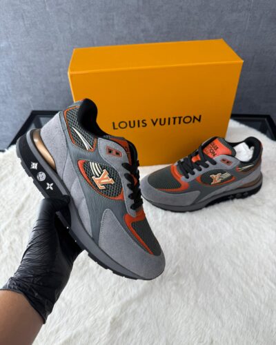 Louis Vuitton Run Away Sneakers Grey Orange