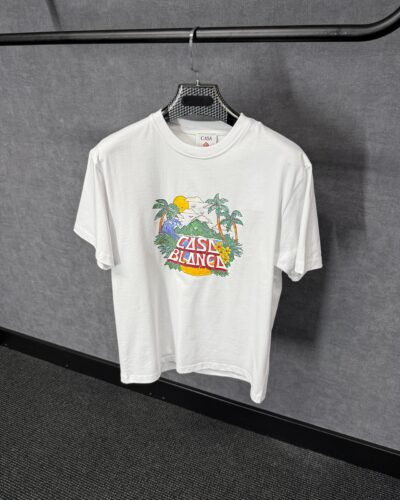 Casablanca Wit T-Shirt Palmbomen