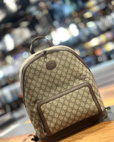 Gucci Gg brown Supreme Canvas Backpack