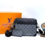 Louis Vuitton Stylish Black City Keepall Sling Bag
