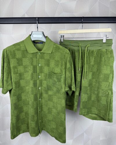 Marque Luitton Green Boxy Towelling Summer Set