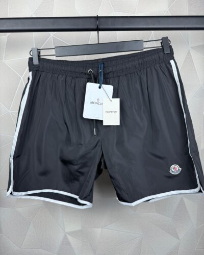 Moncler Black Patch Swim Shorts