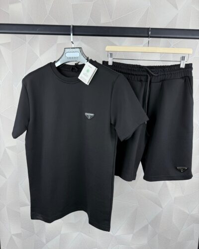 Prada Black Causal Round Neck Summer Set