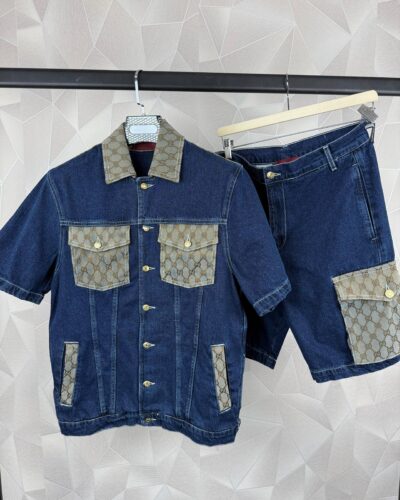 Prada Denim Men's Double Pocket Summer Set