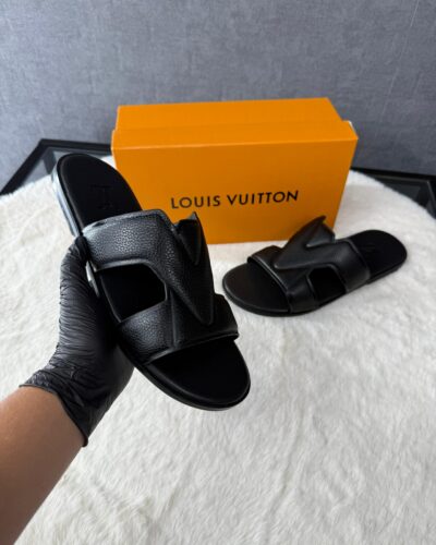 Louis Vuitton Black on Black Sandals