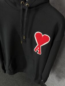 Ami Black Hoody High Quality - Afbeelding 2