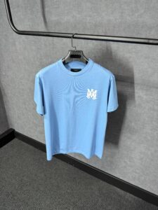 Amiri Blue T-Shirt Logo Double M