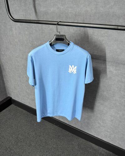 Amiri Blue T-Shirt Logo Double M