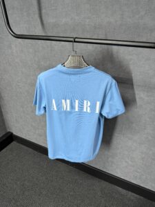 Amiri Blue T-Shirt Logo Double M - Afbeelding 2