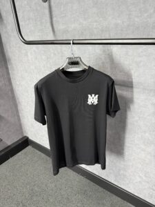Amiri Black T-Shirt Logo Double M