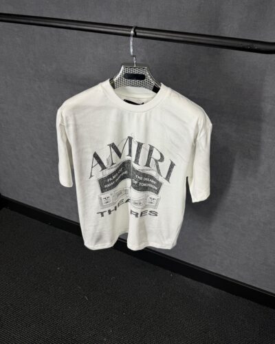 Amiri T-Shirt Wit Big Logo