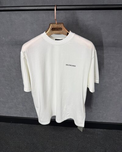 Balenciaga White T-Shirt Black Text