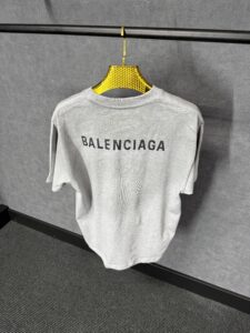 Balenciaga Grey T-Shirt Black Mid Text - Afbeelding 3
