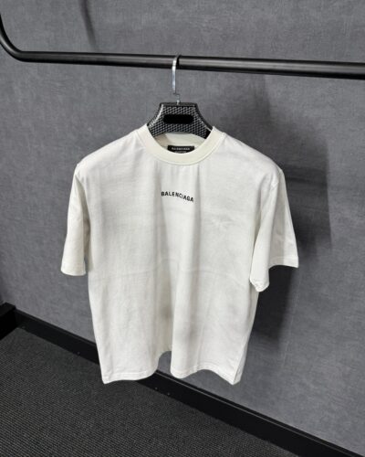 Balenciaga White T-Shirt Black MID Text