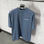 Balenciaga Dark Blue T-Shirt White Text