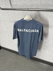 Balenciaga Dark Blue T-Shirt White Text - Afbeelding 3