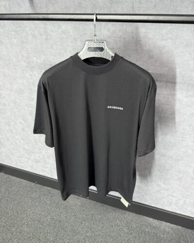 Balenciaga Black T-Shirt White Text
