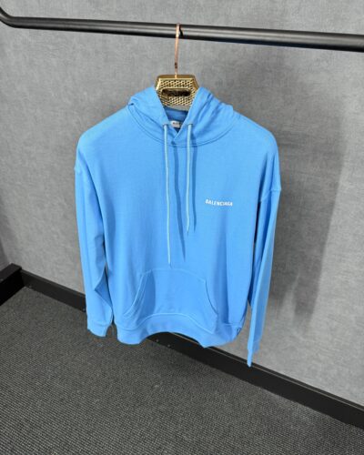 Balenciaga Blue Hoody White Text