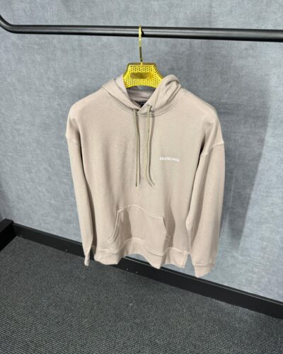 Balenciaga Brown Hoody White Text