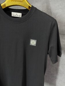 Stone Island Black T-Shirt Basic - Afbeelding 2