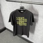 Moncler Black T-Shirt Yellow Logo Text