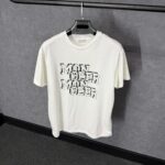 Moncler White T-Shirt Logo Big Text