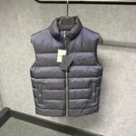 Prada Blue Puffer Full Zipper Quilted Jacket Dubbelzijdig