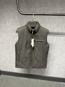 Prada Blue Puffer Full Zipper Quilted Jacket Dubbelzijdig - Afbeelding 3