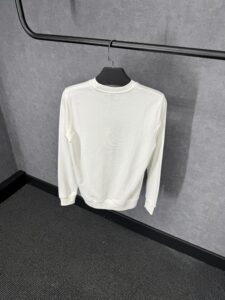 Burberry White Sweater Big Logo - Afbeelding 3
