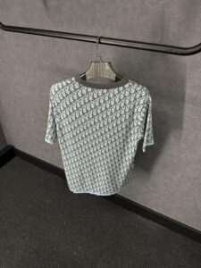 Christian Dior Oblique Blauw T-Shirt - Afbeelding 2