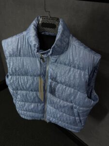 Christian Dior Oblique Bodywarmer Lightblue High Quality - Afbeelding 2