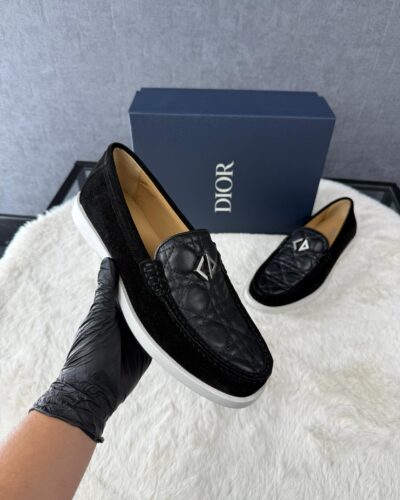 Christian Dior Black Leather Instappers