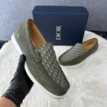 Christian Dior Green Instappers Oblique