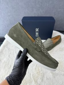 Christian Dior Green Instappers Oblique - Afbeelding 2