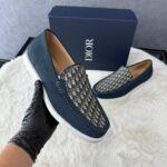 Christian Dior Blue Instappers Oblique