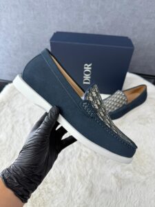 Christian Dior Blue Instappers Oblique - Afbeelding 2