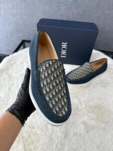 Christian Dior Blue Instappers Oblique - Afbeelding 3