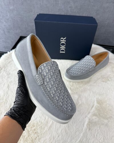 Christian Dior Grey Instappers Oblique
