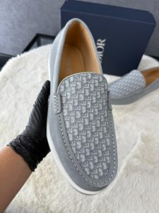 Christian Dior Grey Instappers Oblique - Afbeelding 3