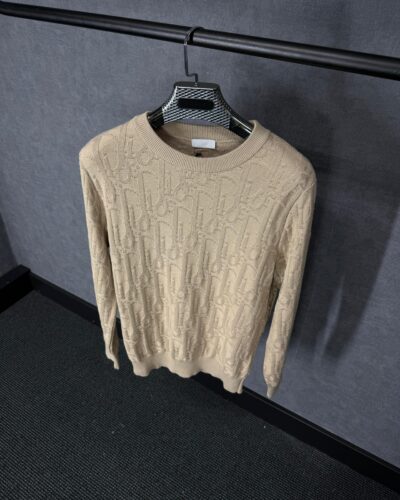 Christian Dior Oblique Beige Sweater High Quality