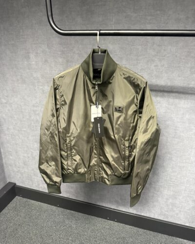 Dolce Gabbana Groen Nylon Bomber Jacket