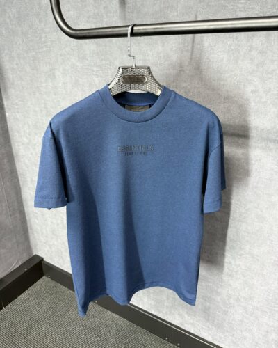 Essentials Fear Of God Dark Blue T-Shirt MID Logo
